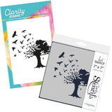 Bird Tree A6 Stamp & Stencil Duo