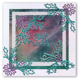 Love and Best Wishes Floral Frame Clarity Fresh Cut Die