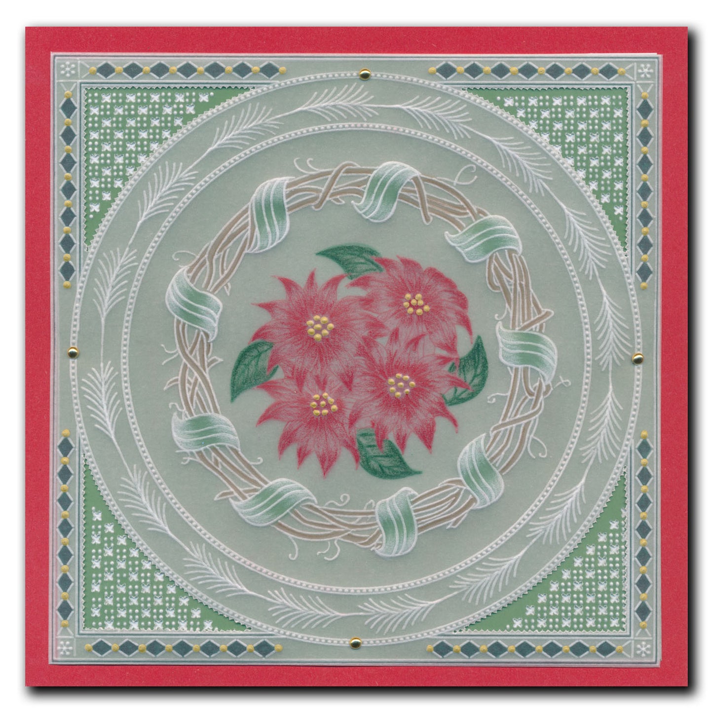 Linda's Woven Wreath A4 Square Groovi Plate