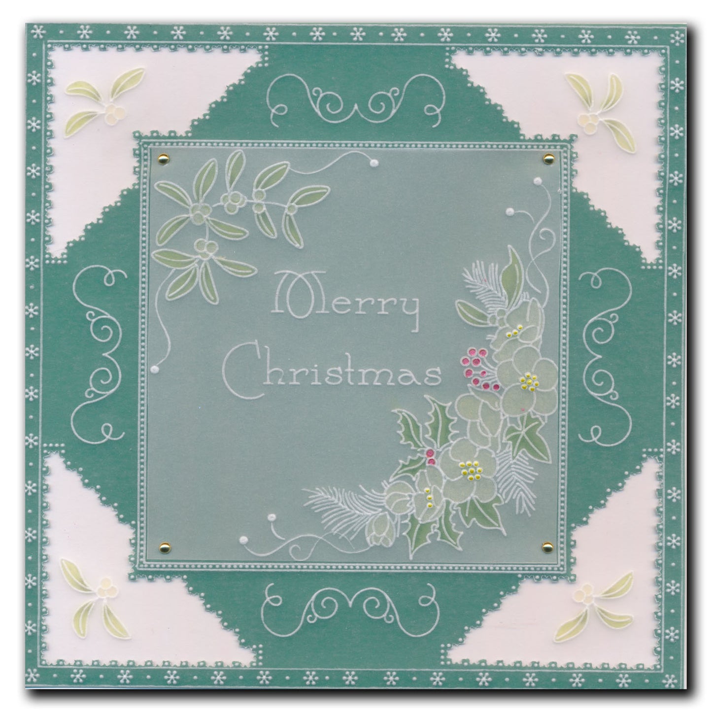 Linda's Mistletoe & Wreath Accessories A5 Square Groovi Plate