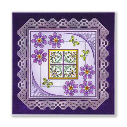 Paper Stitch by Clarity - 04 - Butterflies & Daisies Embroidery Card Pack