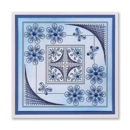 Paper Stitch by Clarity - 04 - Butterflies & Daisies Embroidery Card Pack