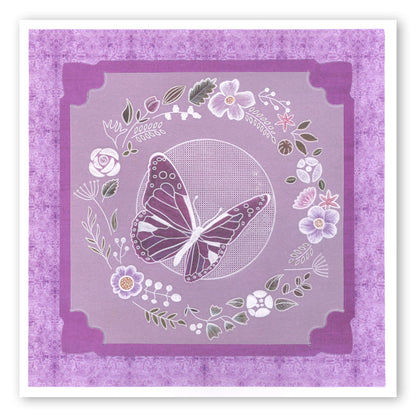 Butterfly Wreath A5 Square & A6 Square Groovi Plate