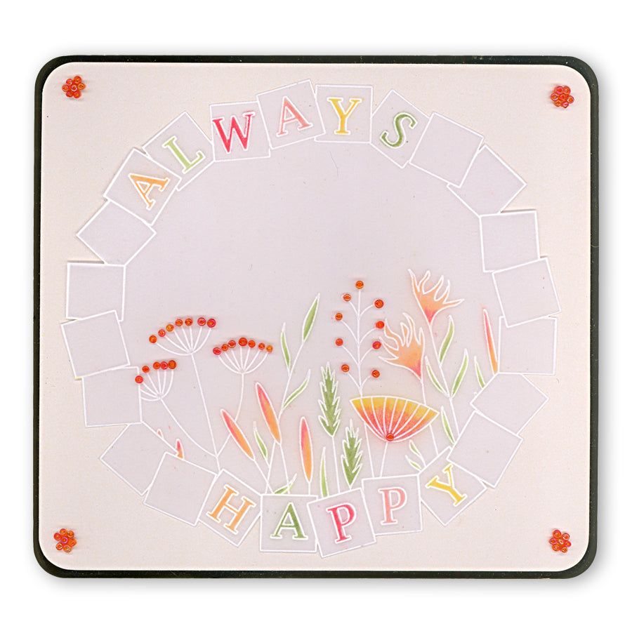 Butterfly Wreath A5 Square & A6 Square Groovi Plate