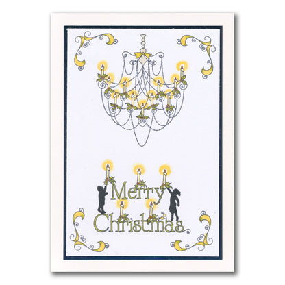 Linda's Festive Chandelier - Christmas Compendium A6 Stamp Set