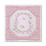 Linda's Floral Numbers A6 Square Groovi Plate Collection
