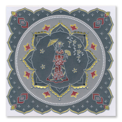 Linda's Layering Frames Set 3 - Oriental A4 Square & A5 Square Groovi Plate Collection