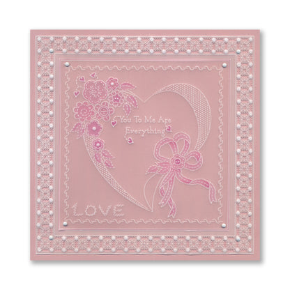 Linda's Floral Heart Applique Midi Groovi Plate