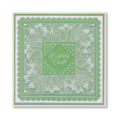 Square Floral Framers A4 Groovi Plate
