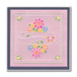 Tina's Floral Layering Parchlets A6 Square Groovi Plate Quartet