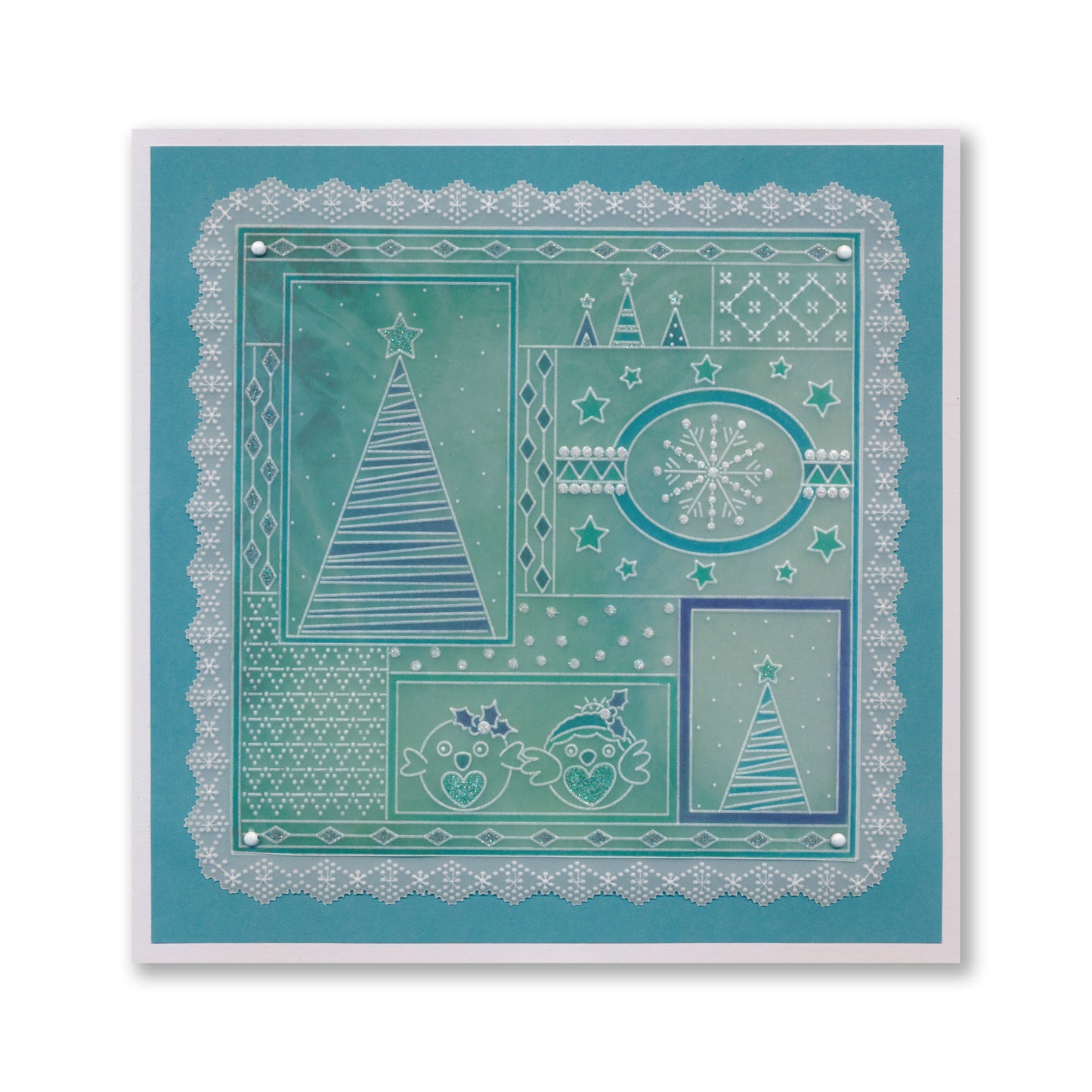 Tina's Christmas Easy Layout A5 Square Groovi Plate Collection with 8" x 8" Shenandoah Designer Parchment