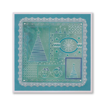 Tina's Christmas Easy Layout A5 Square Groovi Plate Collection with 8" x 8" Shenandoah Designer Parchment