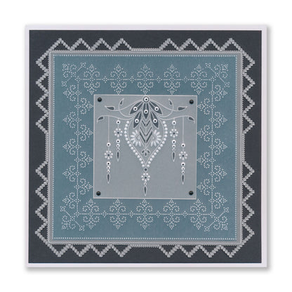 Linda's Layering Frames Set 1 - Christmas A4 Square & A5 Square Groovi Plate Collection