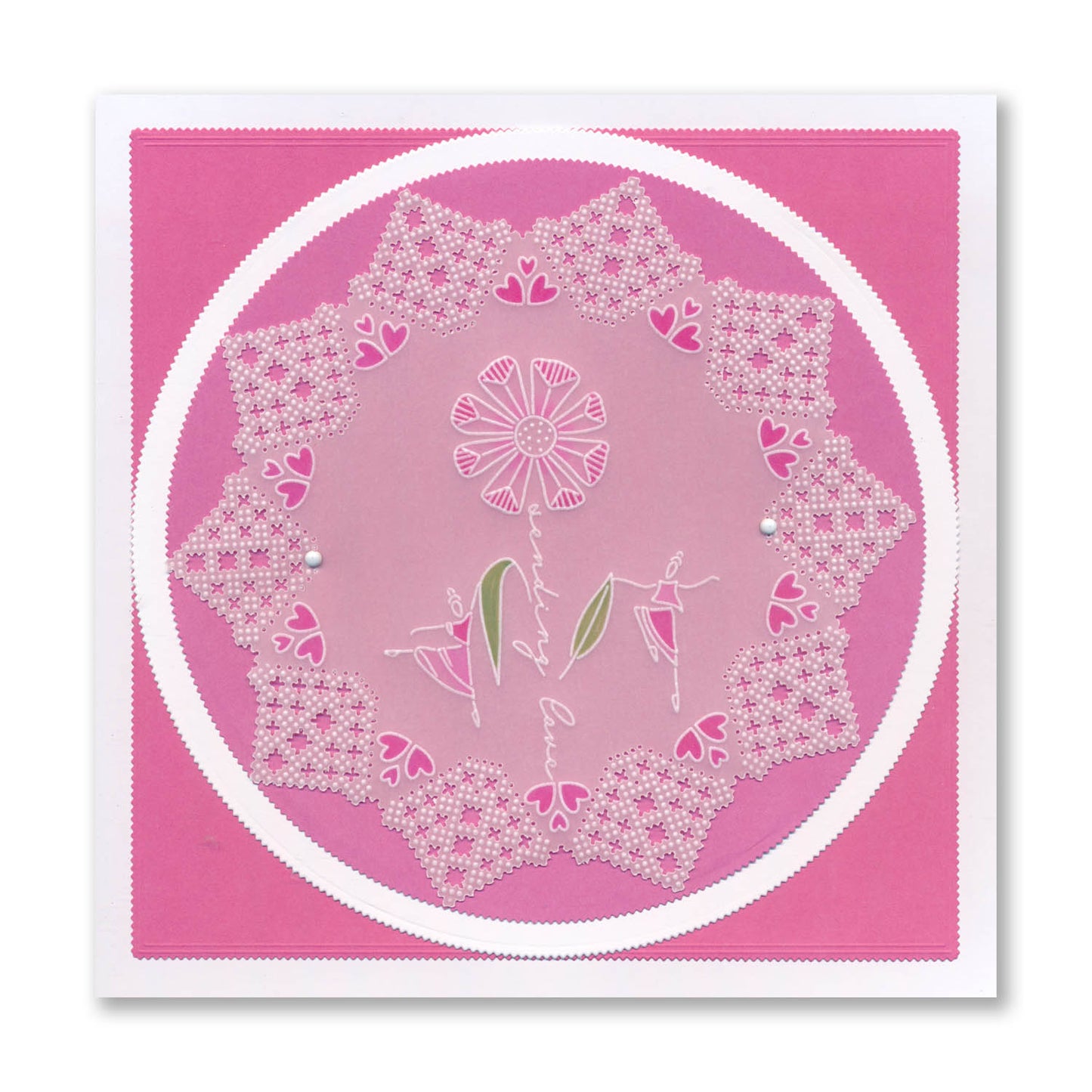 Flower Girls & Sentiments A4 Groovi Plate