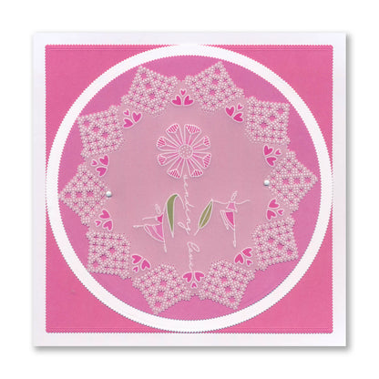 Flower Girls & Sentiments A4 Groovi Plate