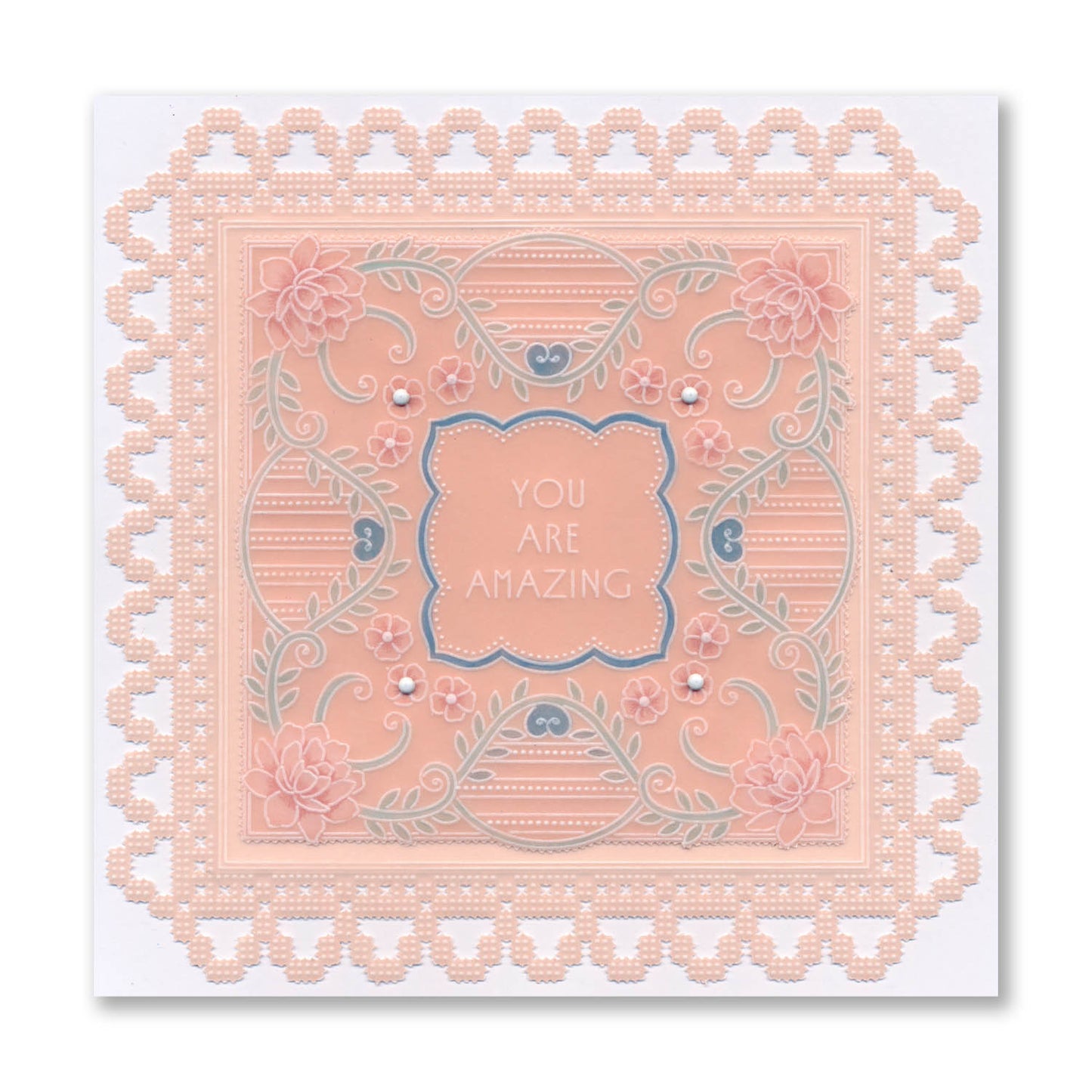 Tall Art Deco Sentiments A5 Groovi Plate