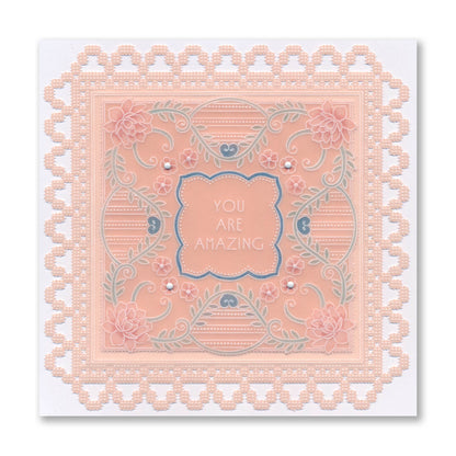 Tall Art Deco Sentiments A5 Groovi Plate