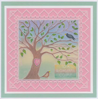 Tall Art Deco Sentiments A5 Groovi Plate