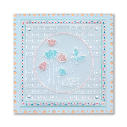 Tina's Floral Samplers A4 Groovi Plate Duo with 8x8 Rainbow River Designer Parchment