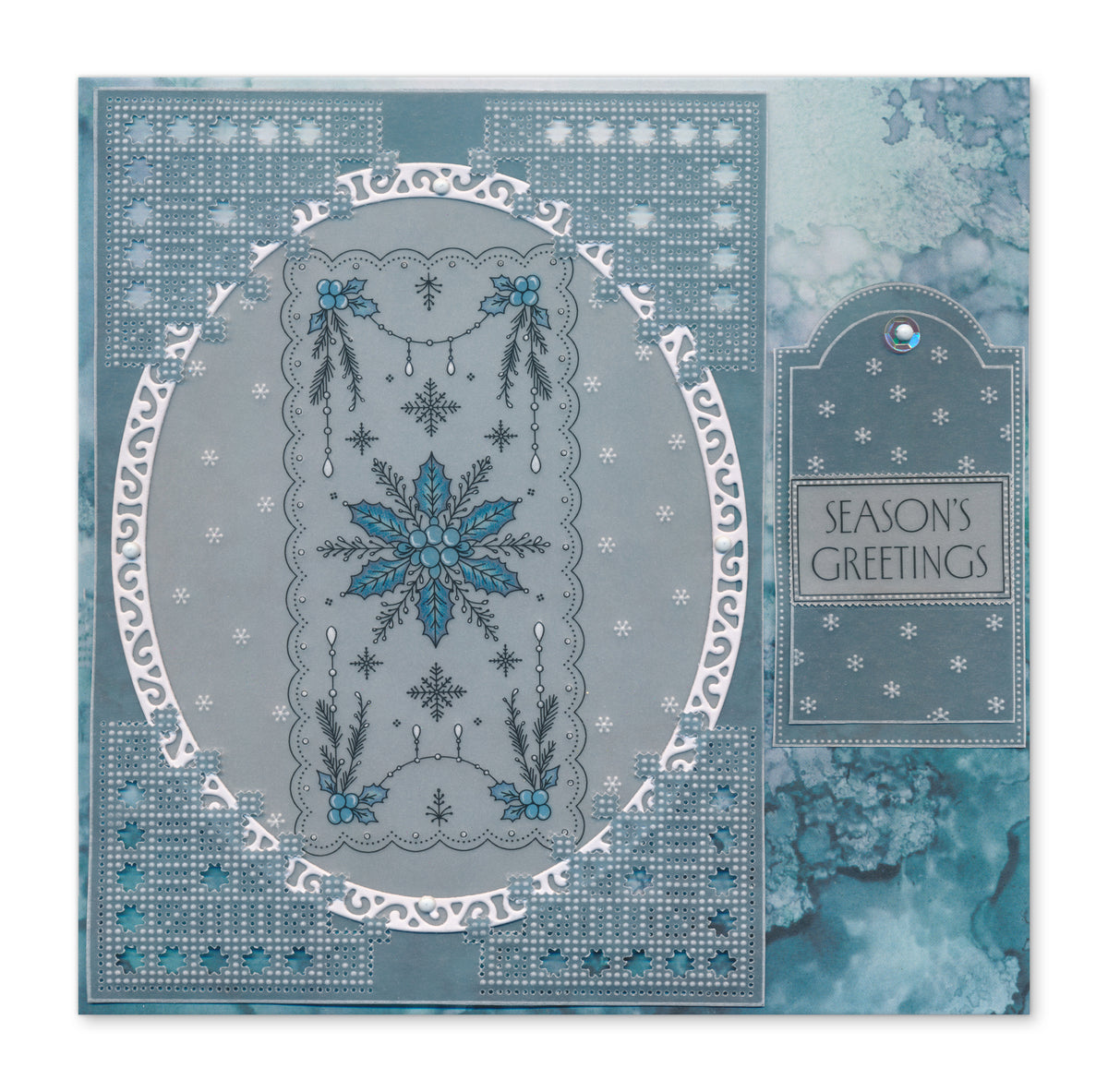Lace Panels on Parchment - Winter