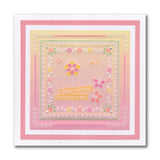 Tina's Floral Layering Parchlets A6 Square Groovi Plate Quartet