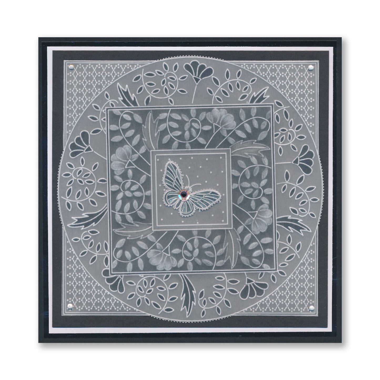 Square Floral Framers A4 Groovi Plate