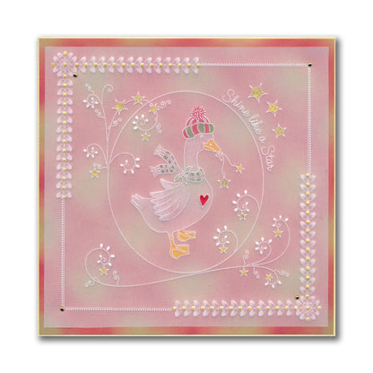 Linda's Christmas Goose A5 Square Groovi Plate