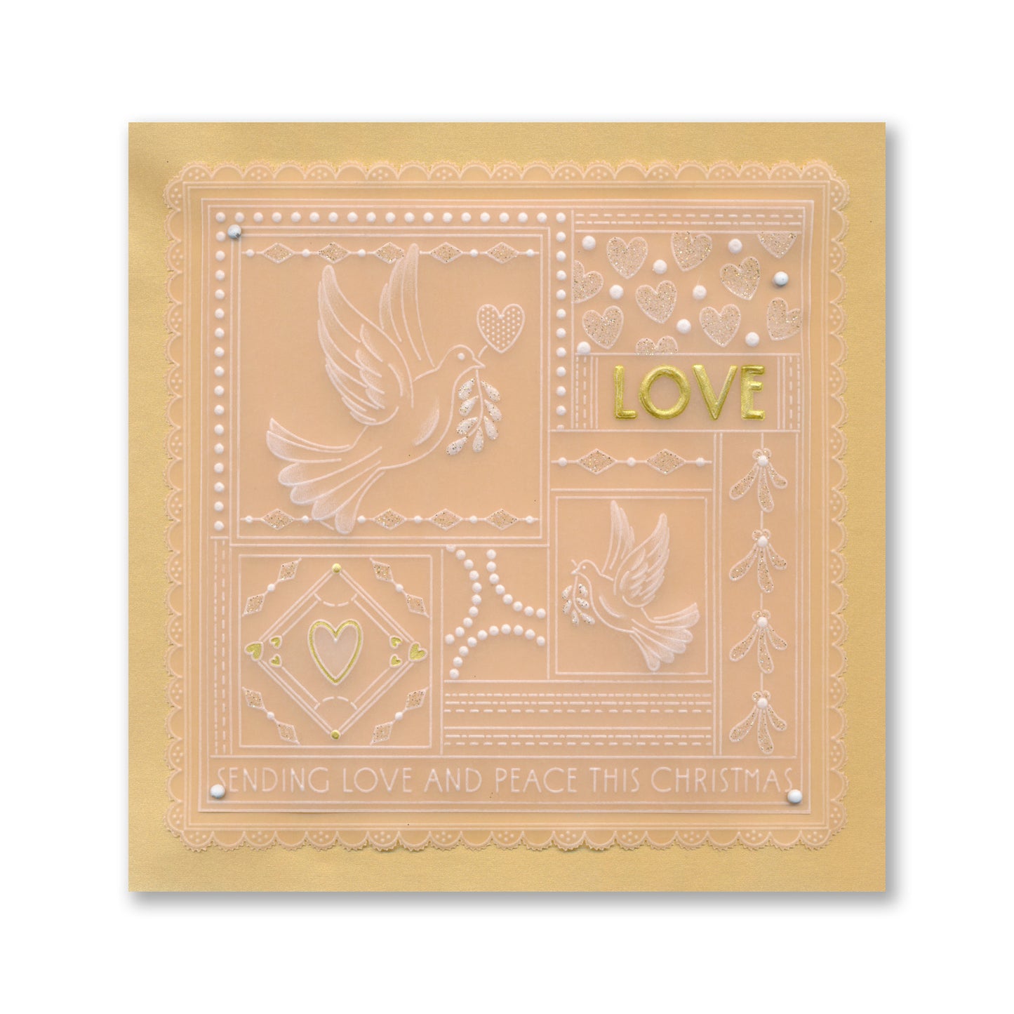 Tina's Christmas Dove - Easy Layout A5 Square Groovi Plate