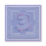 Linda's Floral Numbers A6 Square Groovi Plate Collection