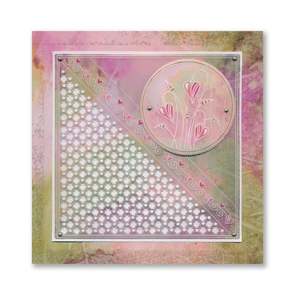 Doodle Landscape - Flowers in Spring A5 Square Groovi Plate