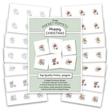 Happy Christmas - Pocket Poppets Card Toppers
