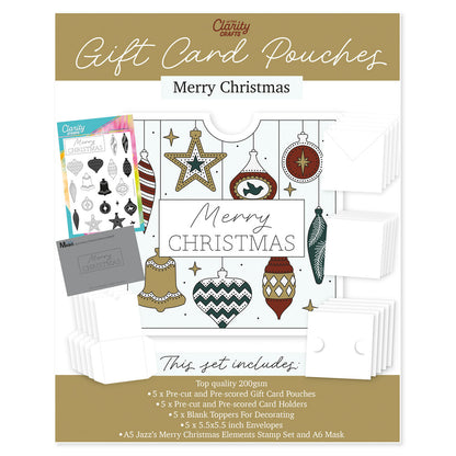 Jazz's Merry Christmas Voucher Pouch Stamp, Mask, Die Cut Wallets & Envelopes Collection
