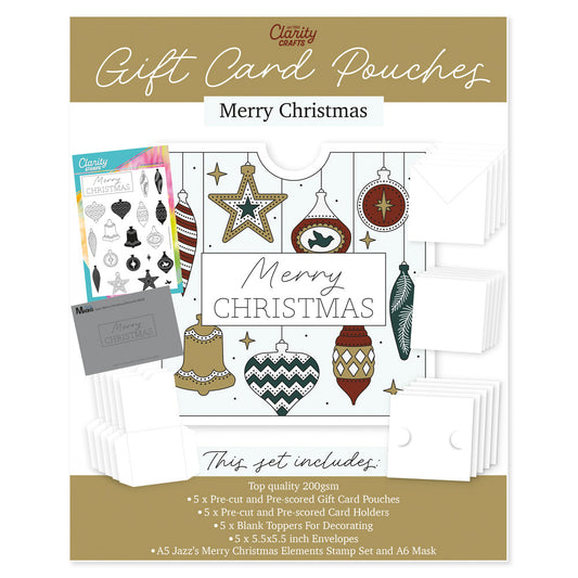 Jazz's Merry Christmas Voucher Pouch Stamp, Mask, Die Cut Wallets & Envelopes Collection