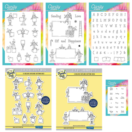 Barbara's Elves, Letterboxes, Billboards & ABC A5 Stamp & Dies Collection
