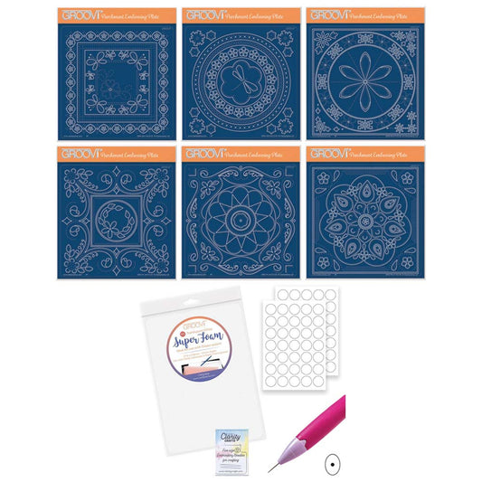 Everyday Embroidery A5 Square Groovi Plate Collection & Accessories Kit