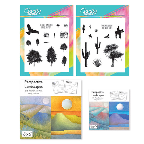 Perspective Landscapes - Stamps & Mask Sets Bundle