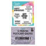 Celebrations 1 - Slow Down with Clarity Quotes Set 5 A5 Square Stamp & Postcards Duo