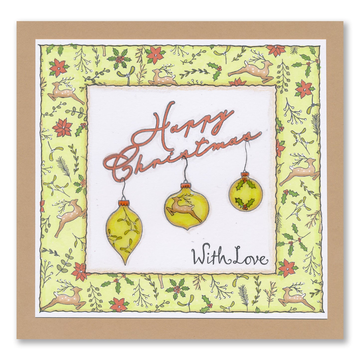 KISS by Clarity - Jazz's Happy Christmas Colour Me Pattern A6 Stamp Set