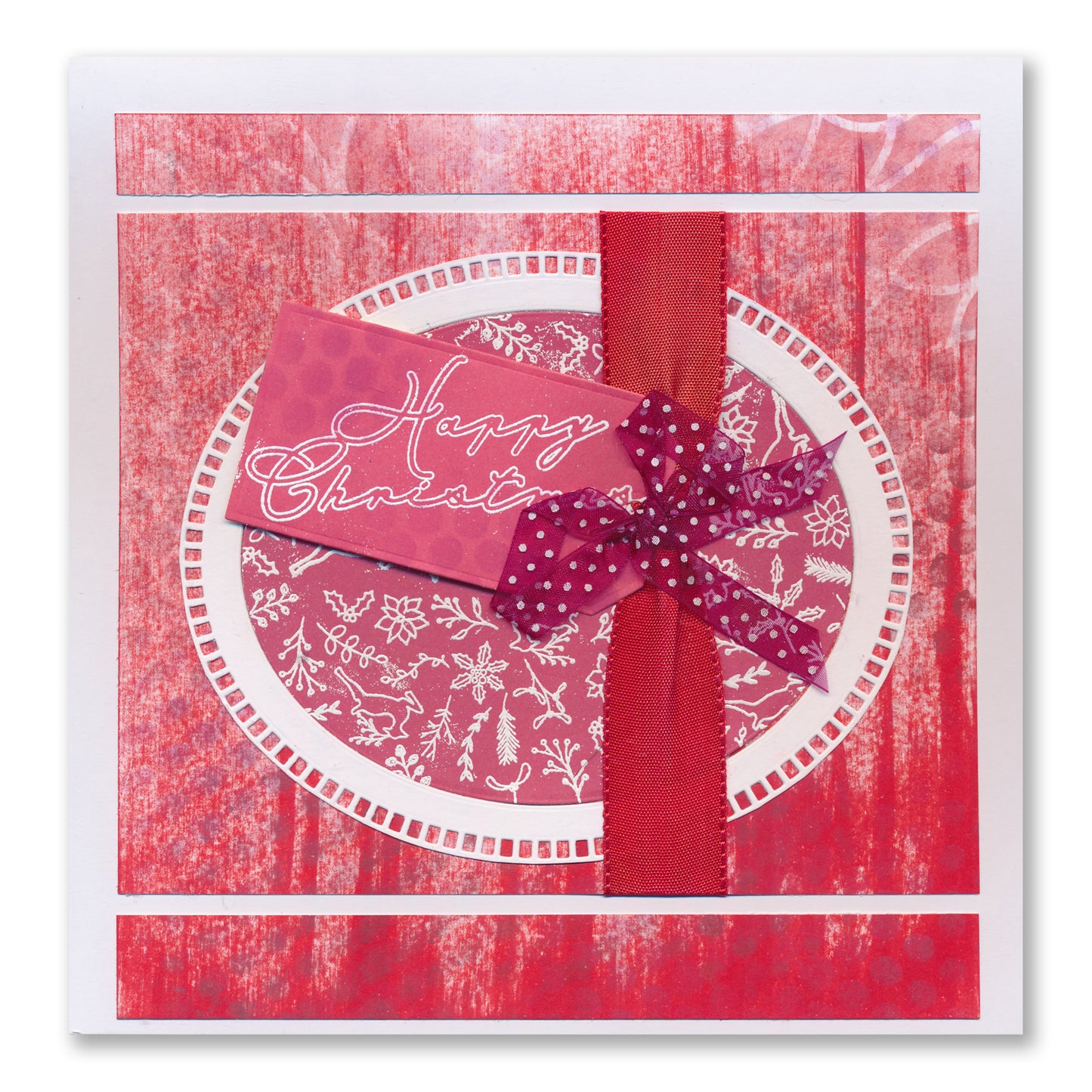 KISS by Clarity - Jazz's Happy Christmas Colour Me Pattern A6 Stamp Set