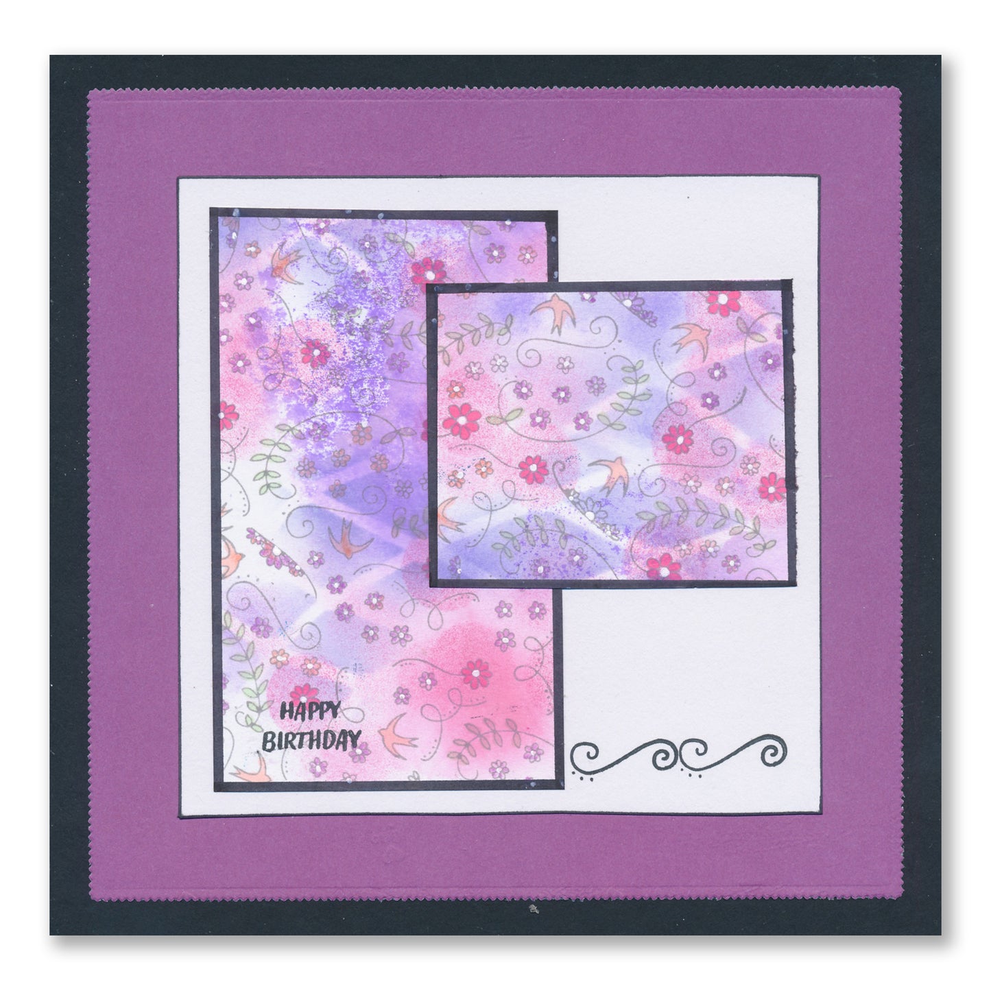 KISS by Clarity - Jazz's Thinking of You Colour Me Pattern A6 Stamp Set