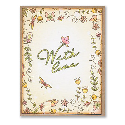 KISS by Clarity - Jazz's With Love Colour Me Pattern A6 Stamp Set