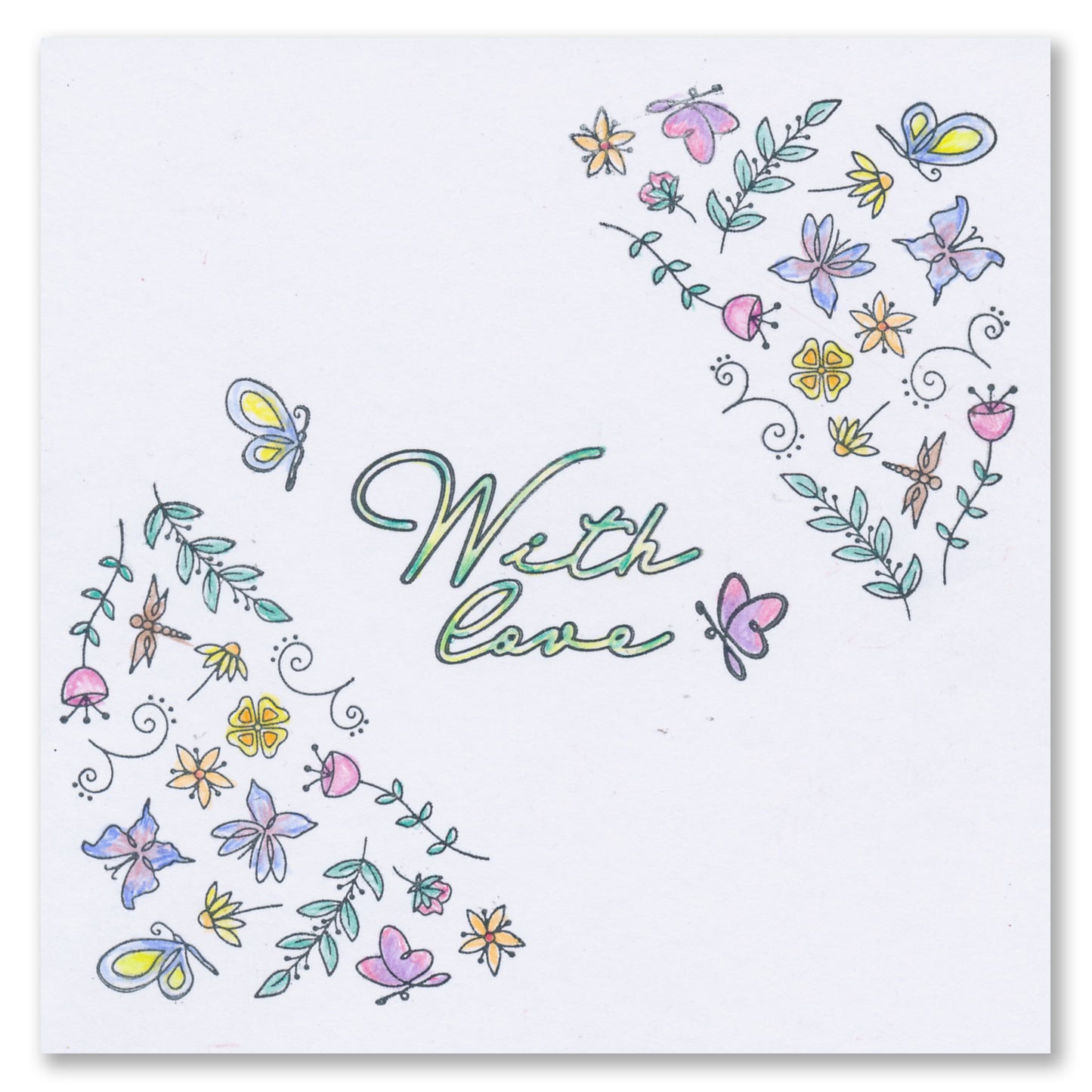 KISS by Clarity - Jazz's With Love Colour Me Pattern A6 Stamp Set