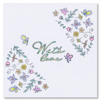KISS by Clarity - Jazz's With Love Colour Me Pattern A6 Stamp Set