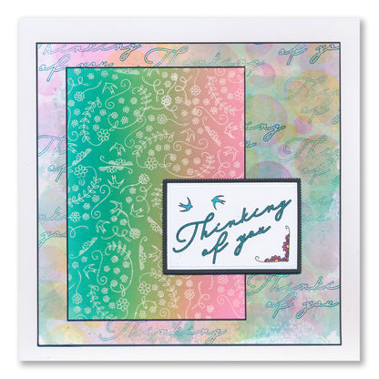 KISS by Clarity - Jazz's Thinking of You Colour Me Pattern A6 Stamp Set