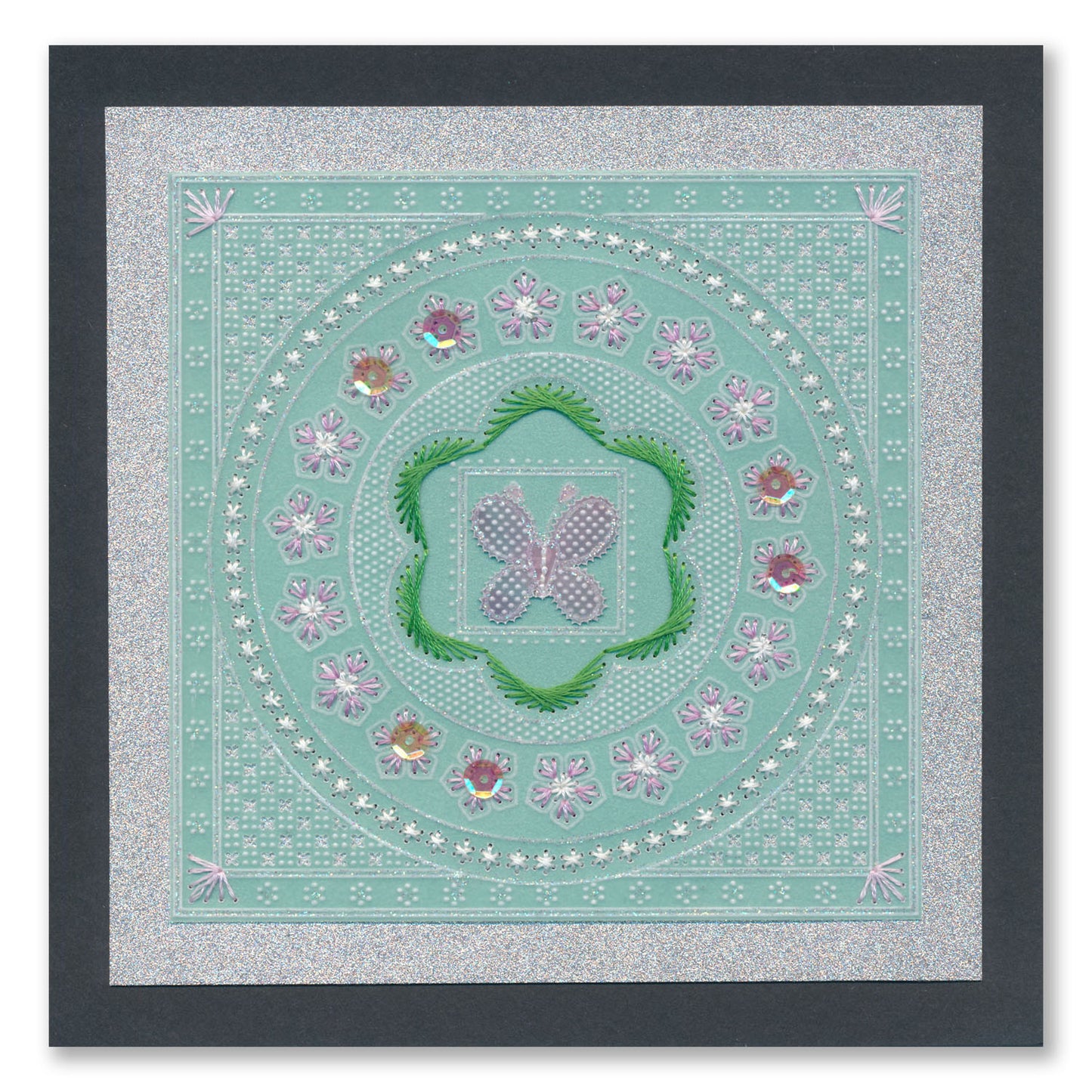 Tina's Embroidery Butterflies A5 Square Groovi Plate