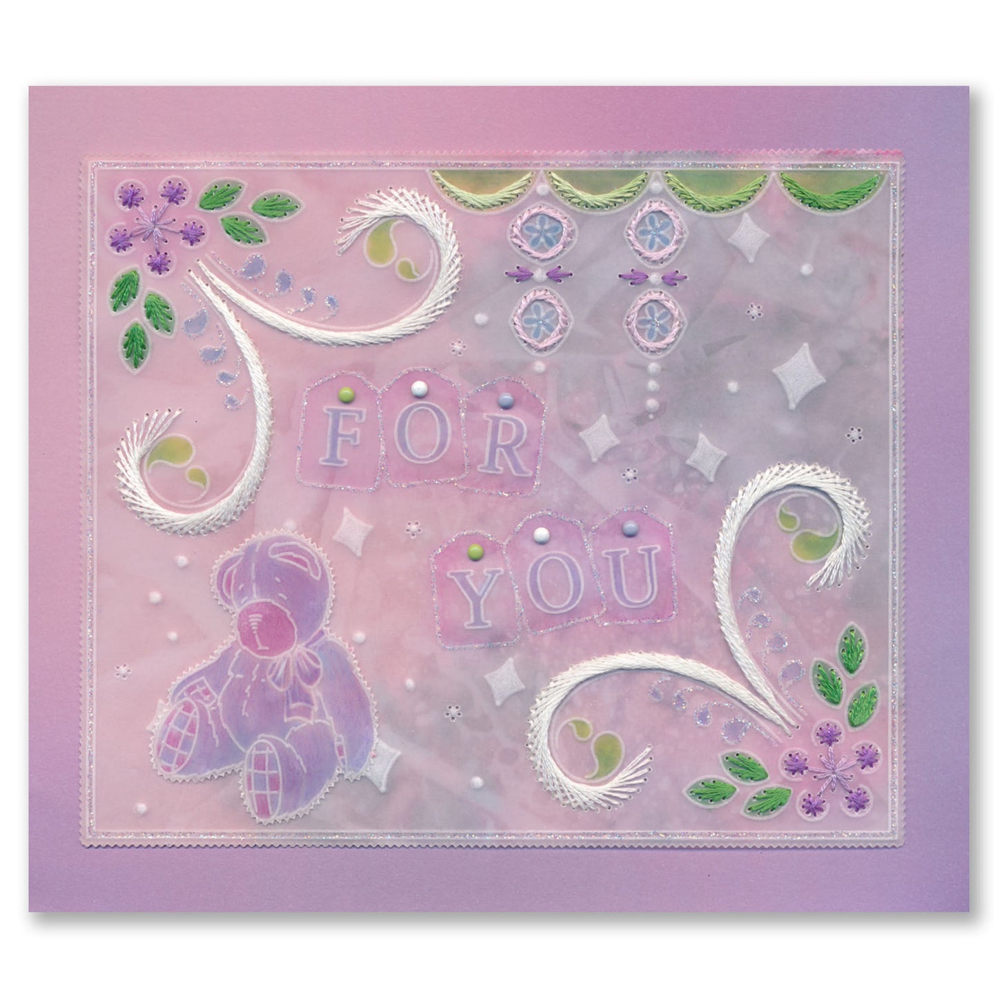 Tina's Embroidery Daisy A5 Square Groovi Plate