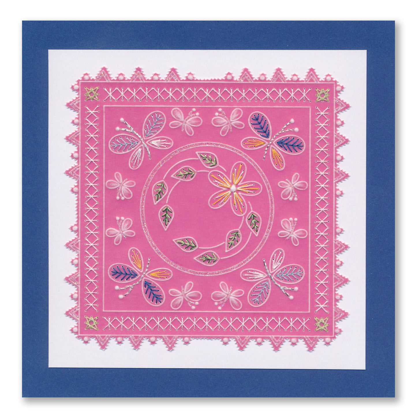 Tina's Embroidery Butterflies A5 Square Groovi Plate