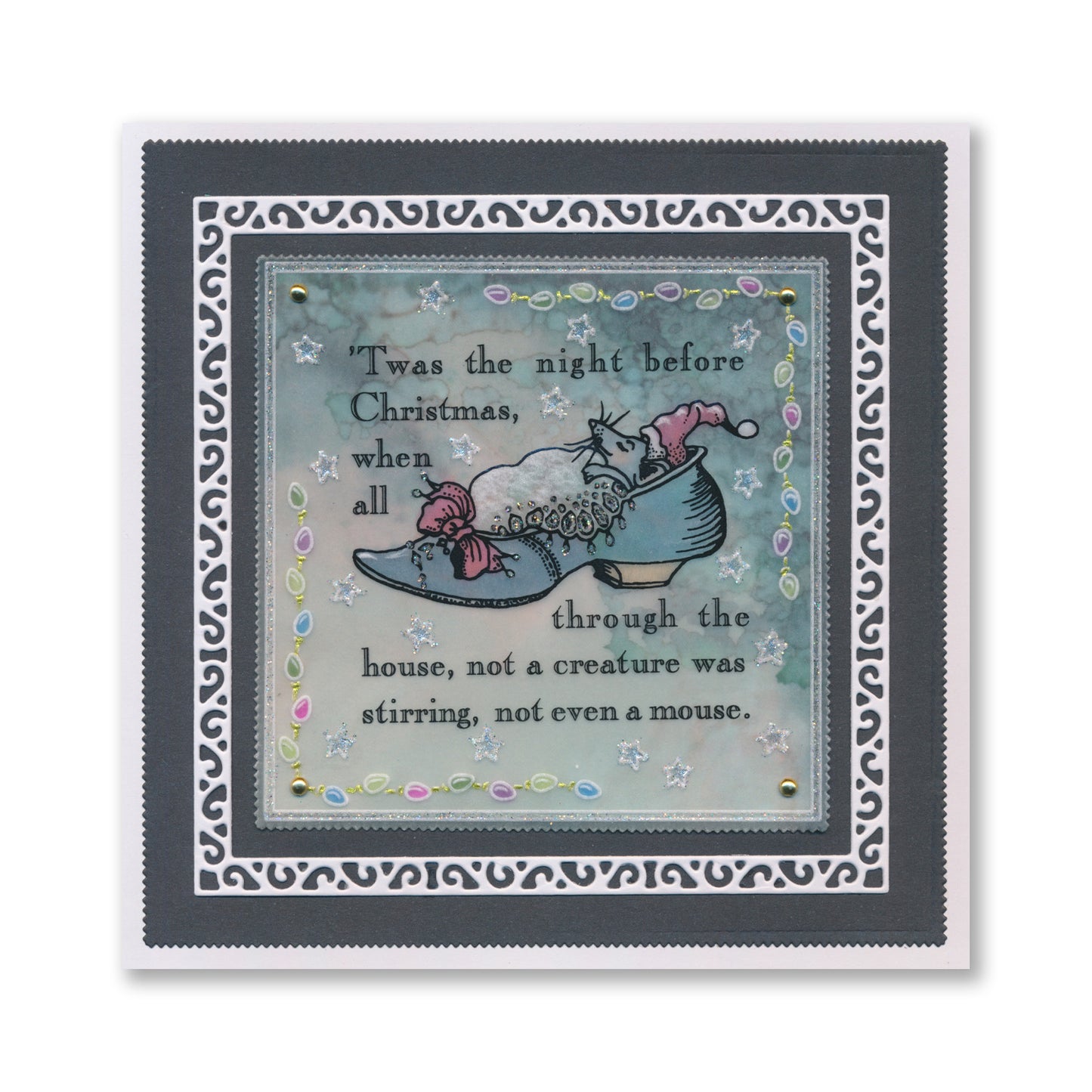 Twas the Night Printed Parchment & 5" x 5" Blank Journal