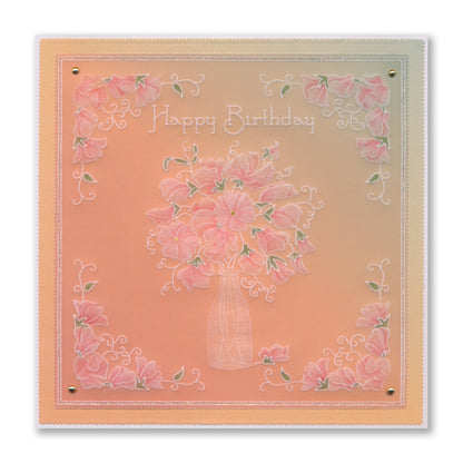 Linda's Sweet Peas with Milk Bottle Midi Groovi Plate