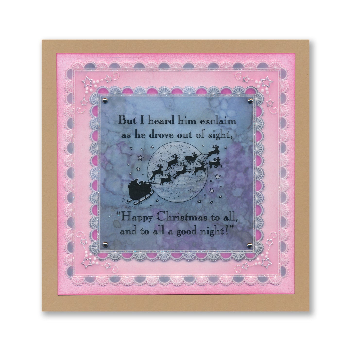 Twas the Night Printed Parchment & 5" x 5" Blank Journal